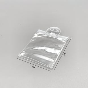 Factory wholesale EVA packaging bag portable large capacity beauty travel sample storage bag transparent straight sealing bag ear hanging bag