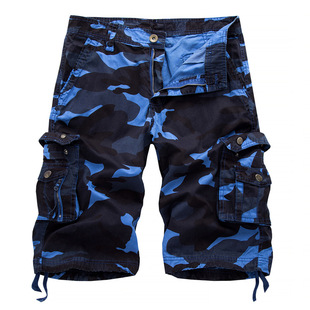 2025 New Men's Tooling Shorts Multi-Pocket Casual Camouflage Mid-Pants Men's Sports Morning Runs Casual Five-point Pants