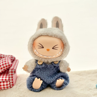 Only clothes] first and second generation key chain Labubu clothes pendant cloth doll knitted sweater hat suit