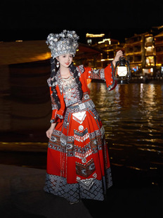 New Miao Clothing Women's Suit Adult Ethnic Minority Costumes Yunnan Qianqian Miao Village Travel Photography Dance Performance Costumes