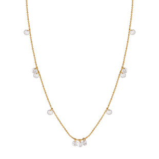 Flash Fine Water Drops Zircon Tassel Necklace Women's Light Luxury Niche Cool Sense Exquisite Simple All-match Clavicle Chain