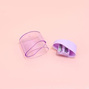 Double-hole Plastic Pencil Sharpener, Oval Shape Pencil Sharpener, Transparent and Printable logo Manufacturer Supply