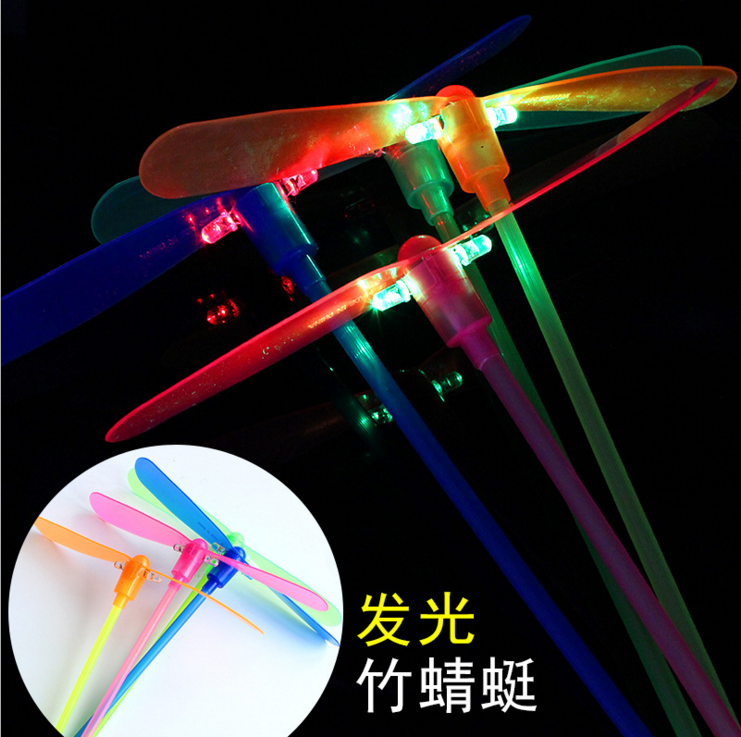 Large Bamboo Dragonfly Children's Teaching Aids Luminous Flying Fairy Luminous Stall Hot Pushing Kindergarten Pony