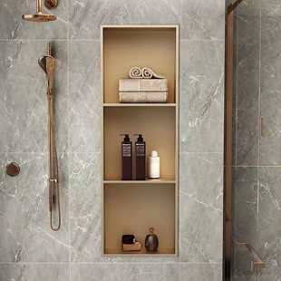 Stainless Steel Niches TV Metal Partition Wall Cabinet Living Room Toilet Embedded Bathroom Storage Rack Finished Products