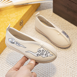 Boy's Hanfu shoes ancient costume old Beijing cloth shoes Children's ancient style baby handmade embroidered shoes ethnic style Tang dynasty shoes