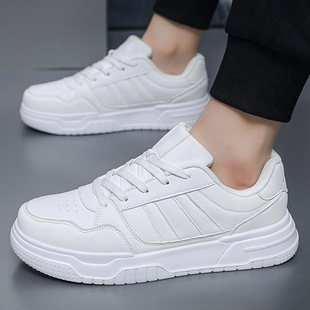 2025 New Sports White Sneakers plus size 50 White Shoes Men's Spring Youth Casual All-match Men's Shoes