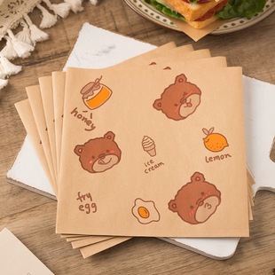 Sandwich Wrapping Paper Household Breakfast Hamburger Box Oil-proof Disposable Triangle Bread Sandwich Packaging Bag
