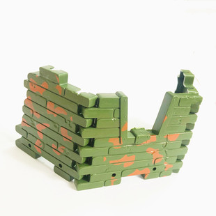7cm DIY Artificial City Wall Toy Wall Assembly Military Camouflage Wall Sand Table Military Model Ornaments Accessories