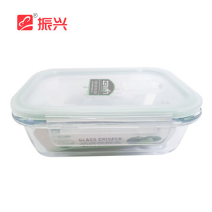 Revitalizing High Borosilicate Square Glass Lunch Box Microwave Heatable Work Bowl with Lid Fruit Lunch Box