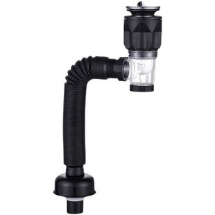 Wash basin deodorant sewer pipe Wash basin horizontal row double row anti-return artifact Drainage pipe Wash basin drainer complete set