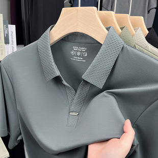 Youngor New Product 2025 Summer Middle-Aged Short-Sleeved T-Shirt Men's Lapel Casual Fashion T-Shirt Trendy Wholesale