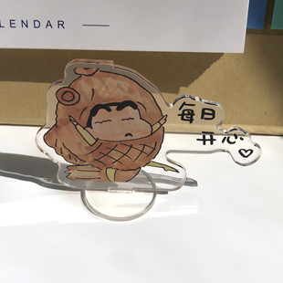 Cartoon Crayon Xiao Xin Yuan Ye's Help Acrylic Brand Student Creative ins Cute Desktop Small Ornaments Decoration