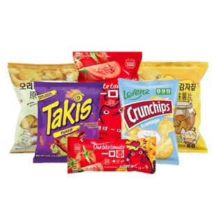 Customized Potato Chips Puffed Food Middle Seal Bag Food Composite Plastic Packaging Bag Snack Food Grade Aluminized Packaging Bag