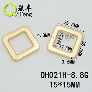 Qifeng zinc alloy flat wire die-casting square buckle square ring rectangular mouth buckle hardware clothing luggage accessories wholesale
