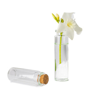 50 Transparent Glass Bottle Flower Cultivation Mini Empty Bottle Hydroponic Wishing Bottle Floating Bottle Small Bottle Wooden Glass Bottle