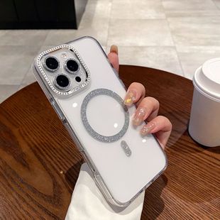 Light Luxury Glitter Drill Magnetic Application iPhone16promax Phone Case Apple 16 Lens Film All-inclusive 16pro