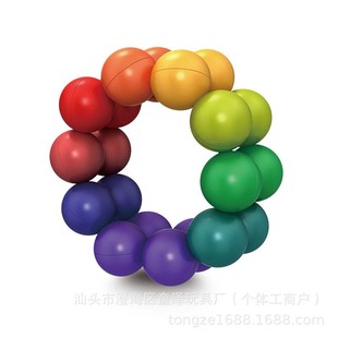 Cross-border New Variety Bracelet Intelligence Ball DIY Puzzle Early Education Magnetic Cube Novelty Decompression Toy