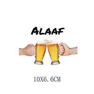 Amazon beer mug heat transfer printing hot stamping clothing printing pattern hot stamping high elastic powder offset printing hot stamping
