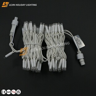 Customized White Rubber Wire Led Lights Outdoor Holiday Street Decorative Lights Ip67 Waterproof Low Voltage Warm White Light String