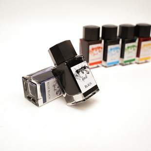 Non-carbon color ink 12 color non-blocking nib glass bottle plastic bottle square rectangular round pen ink