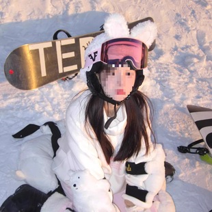 Ski Helmet Hat Decoration Cute Rabbit Ears Soft Helmet Single and Double Boards Ski Skating Locomotive Motorcycle Protector Equipment