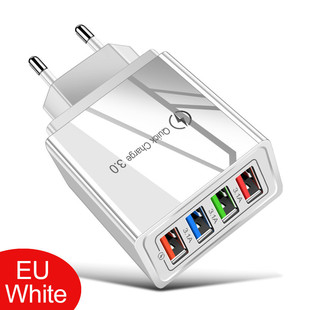 Цветная трансграничная оптовая продажа 4USB зарядное устройство для мобильного телефона 3A планшет дорожное зарядное устройство головка Американский манометр Европейское зарядное устройство