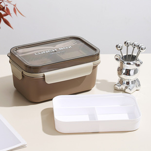 PP Light Food Bento Box Герметичный герметичный 304 Нержавеющая сталь разделительная коробка для завтрака удобная микроволновая печь для нагрева коробки для завтрака