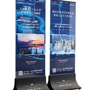 Торговый центр Водный бренд Yi Labao Продажи от пола до пола Офисное стекло Вертикальный бренд Нержавеющая сталь Li Ping Плакат Рекламный щит Стеллаж