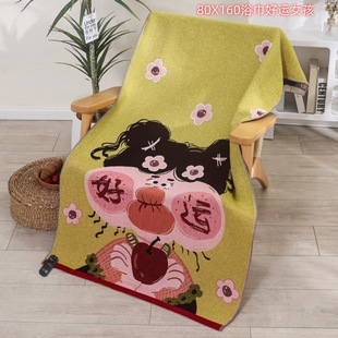On the new four-layer gauze soft waxy adorable bath towel high temperature sand wash cotton bath towel 80*160 increase household bath towel