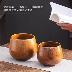 Chinese-style building water Tea residue pot ceramic tea washing vintage kiln tea cup washing large small size water Cup household tea residue bucket tea set