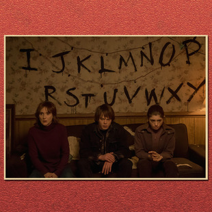 Странная история Stranger Things американская драма крафт-бумага постер декоративная роспись общежития фоторама настенная наклейка