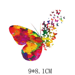 Thermal transfer logo butterfly hot stamping small Amazon clothes stickers hot stamping offset printing pattern hot stamping stickers