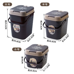 Daifa Square Portable Tea Bucket with Lid New Style Drag Lid Tea Slag Bucket Tea Set Push Lid Waste Water Drainage Bucket