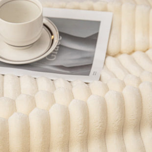 New pure color milk blanket blanket household thickened towel bath towel flannel striped width 3cm strip series