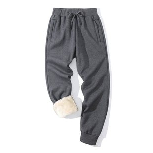 Men's cashmere sports pants wool cotton sports pants winter exercise running sports jogging jacket warm trousers