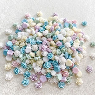 New Internet Red Mermaid Ji Camellia Nail Jewelry 3D Rose Resin Flower DIY Mobile Phone Shell Accessories