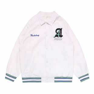 2022 Spring and Autumn New Jacket National Fashion Coat Fashion Loose Letter Embroidery Casual Trendy Young Ins Han Feng