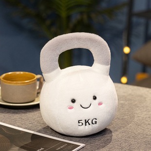 Cross-border Creative Soft Dumbbell Doll Plush Toy Kettlebell Doll Gym Decorative Cloth Doll for Men and Women