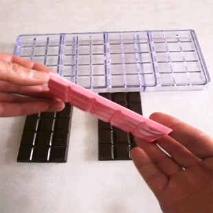 Cross-border Explosions Dubai Chocolate Mould PC Polycarbonate Material Food Grade Transparent Plastic Baking Abrasives