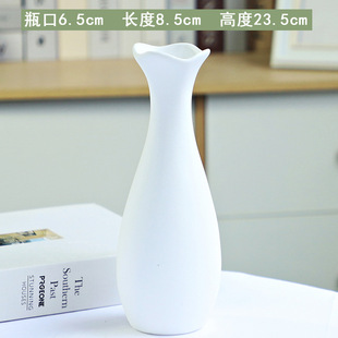 Ceramic Small Vase White Dried Flower Gympani Creative Hydroponic Green Rose Vase Ornaments Living Room Flower Arranging Home Decoration
