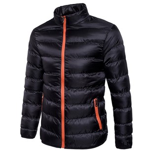Cross-border foreign trade wholesale men's solid color stand collar cotton-padded jacket Korean casual short cotton-padded jacket plus size men's cotton-padded jacket jacket