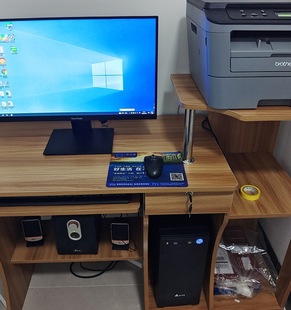 Computer Desktop Table Can Put Printer Integrated Table Home Office Computer Table Thickened Plate Desk Modern Fashion