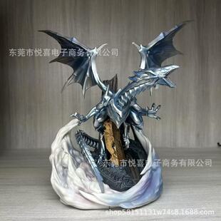 Yu-Gi-Oh series green-eyed white dragon real red-eyed black dragon GK hand-made model play ornaments statue