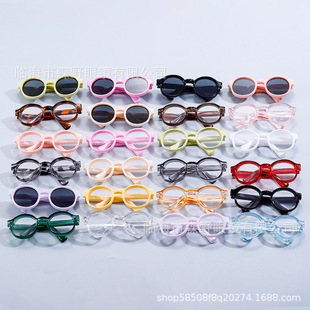 Cotton doll new fashion round frame sunglasses baby UV protection high sense sunshade mirror wholesale