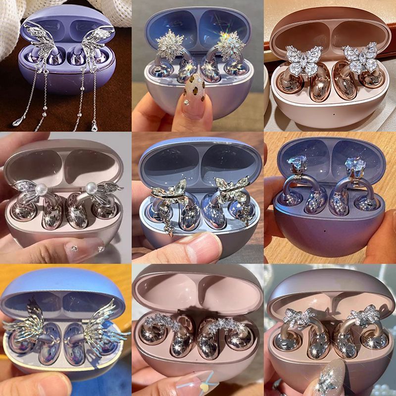 Huaqiangbei Bluetooth Earphone Clip 2025 New Model Hollow Butterfly Tassel Ear Clip Accessory
