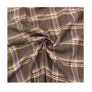 Yarn-dyed twill brushed plaid autumn and winter shirt dress skirt plaid fabric polyester cotton brushed