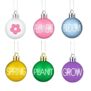 Cross-border New Easter Set Ball 5cm Spring Christmas Tree Decorations 24pcs Small Hanging Ornaments Christmas Decoration