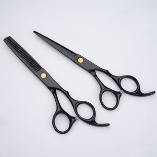 Barber Scissors Hairdresser Household Professional 6-inch Flat Tooth Cutters Barber Special Adult Children Thinning Set