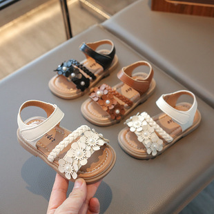 Girls Shoes Children Flower Princess Sandals 2025 New Summer Summer Baby Beach Soft Sole toddler Wholesale