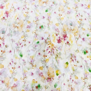 Pastoral Style Fresh Printed Cloth Cotton 60 Plain Poplin Printed Plant Flowers Printed Garment Fabric